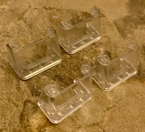 LEGO Windscreen 2x4x2 3823 35260 Trans Clear 4 pc Genuine Used