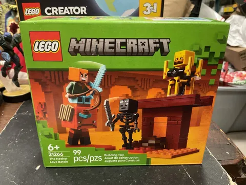 LEGO Minecraft The Nether Lava Battle 21266 NEW 99 pcs 6+ Alex Wither Skeleton