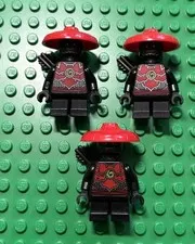 Lego Stone Army Scout X3 Minifigure Ninjago 70666 green head face sheath