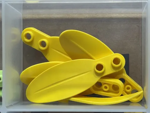 LEGO Parts - Yellow Plant Plate, Round 1 x 2 with Rounded Leaf - No 3565 - QTY 5