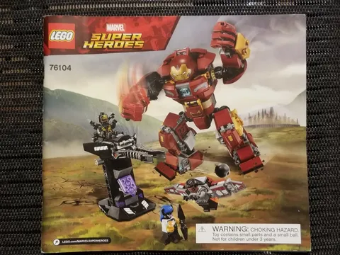 Lego Marvel Super Heroes Instruction Book # 76104 Hulkbuster Booklet Manual