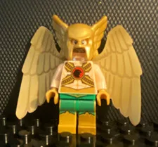 LEGO Hawkman Minifigure Gold Helmet, missing two back gold pieces Great Condion!