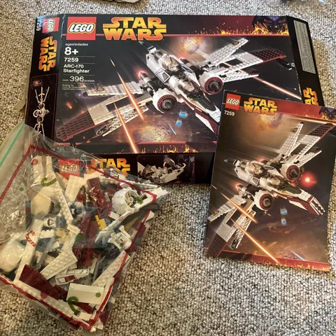 LEGO Star Wars: ARC-170 Fighter (7259) Complete Set Open Box Inc Instruc Figs