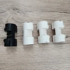 LEGO Part 30360 Cylinder 3x6x2 2/3 Horizontal Lot of 4 Black White