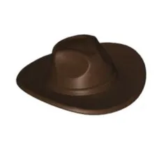 LEGO Minifigure Accessory Hat Brown Dark Brown Cowboy Fedora Wild West #WAB013
