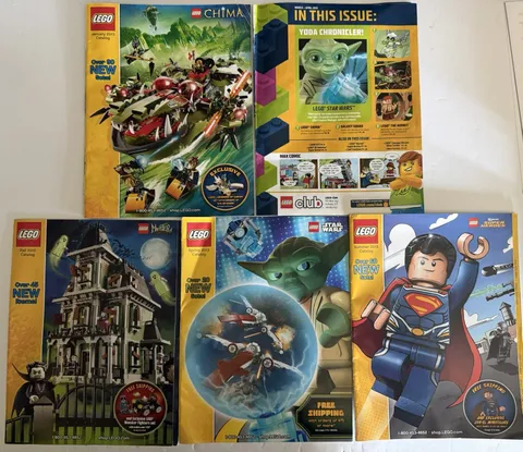 5 Lego Catalog Magazines 2012 & 2013 Chima Monster Fighters Yoda Super Heroes