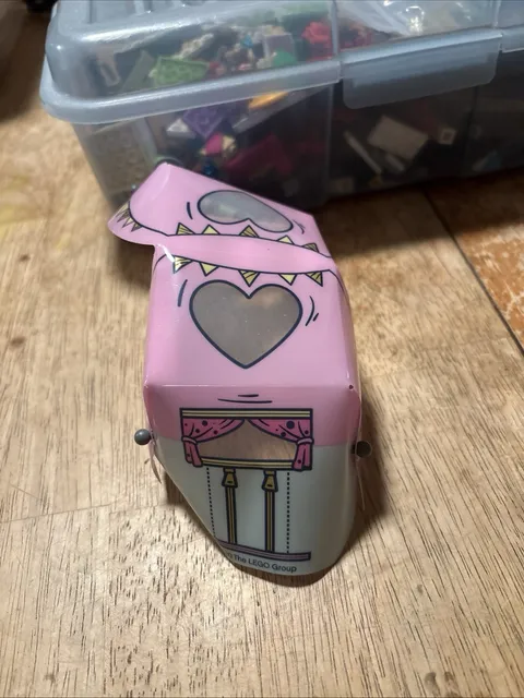 LEGO PLASTIC TENT PINK TOP AQUA BOTTOM HEART PATTERN #66864 #41392