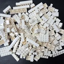LEGO Bricks Parts and Pieces Bulk Lot White 210 Random Pcs