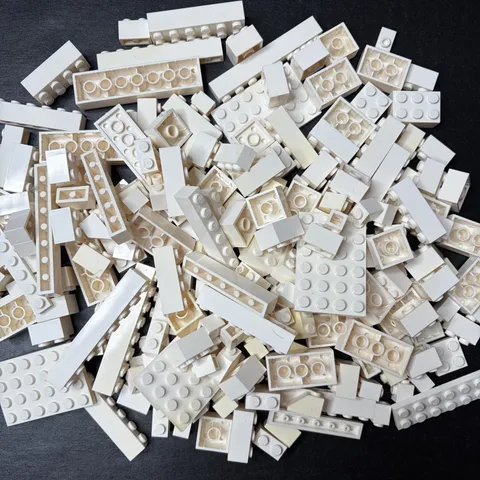 LEGO Bricks Parts and Pieces Bulk Lot White 210 Random Pcs