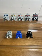 Lego Bionicle Head Connector Black Blue Lt Gray Dk Gray No 32553 Lot of 8