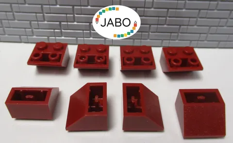 (E18/2/11) LEGO 8x3660 Roof Brick 2x2 Negative Inverted 45° Dark Red