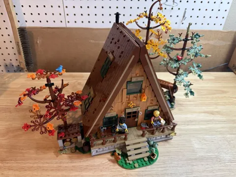 LEGO Ideas A-Frame Cabin 21338 used and mostly complete set 2082 pcs