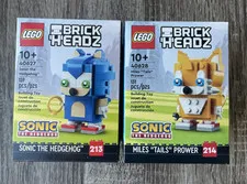 Lego Brickheadz #40627 Sonic the Hedgehog & #40628 Tails Retired New Sealed