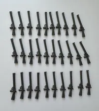 Vintage LEGO Dark Gray Muskets Rifles x30 Western Pirates Castle Weapon Lot