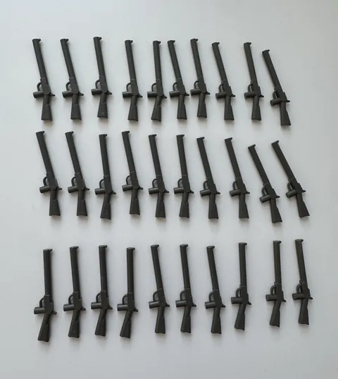Vintage LEGO Dark Gray Muskets Rifles x30 Western Pirates Castle Weapon Lot