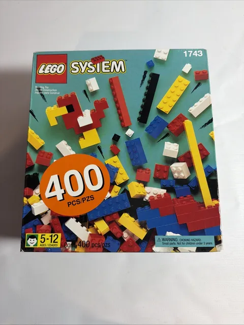 Vintage LEGO System 1743 Standard Bricks – 400 Pieces – Sealed 1995