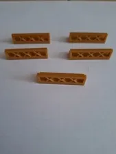 No 315 5x Lego Fence Grille 3633. 1x4x1. Gold
