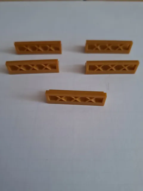 No 315 5x Lego Fence Grille 3633. 1x4x1. Gold