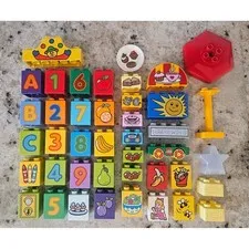 Lego Duplo Printed Blocks ABC's, Numbers, Food, Clown over 40 Pieces