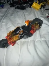 LEGO Marvel Ghost Rider Minifigure Flame Hair Glow in Dark sh185 76058