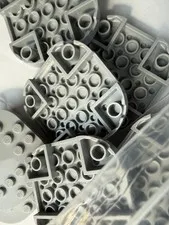LEGO NEW-#66789-LIGHT BLUISH GREY-PLATE MOD/ 6 X 6/RNDED CORNERS/4 FEET-5 PIECES