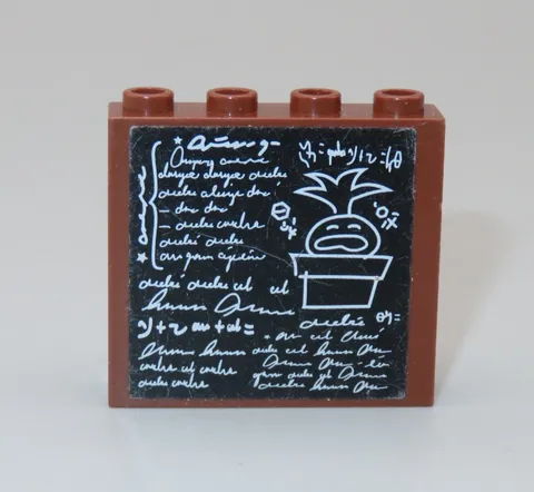LEGO part 4215bpb18 Panel 1 x 4 x 3  Hollow Studs blackboard sticker 5378 Potter