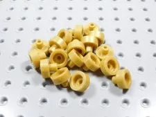 LEGO Lot of 18 Pearl Gold Round 1x1 Plates w/ Pin BN