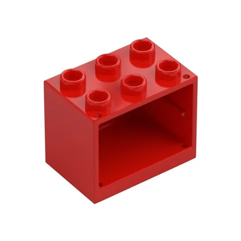 LEGO 5x Red Container, Cupboard 2 x 3 x 2 - Hollow Studs inv.594