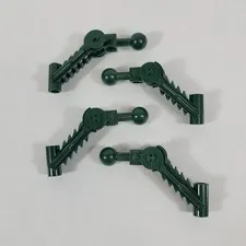 4X LEGO Bionicle DARK GREEN Ball Joint 5x7 Arm Dual Axle Part Lot x240 32476