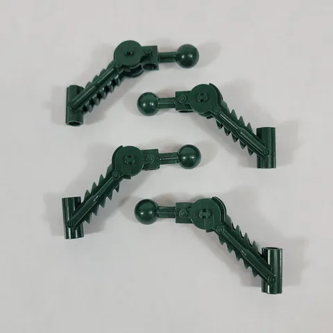 4X LEGO Bionicle DARK GREEN Ball Joint 5x7 Arm Dual Axle Part Lot x240 32476