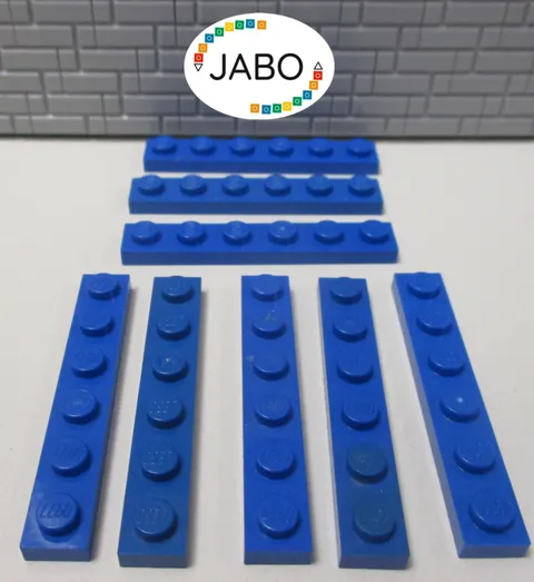 (J8/2/7) LEGO 8x3666 Plate Flat 1x6 Blue