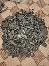 2 Gallon Size Bulk Dark Gray Lego Pieces