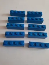 No 287.   10x Lego Basic 1x4 3010 Blue