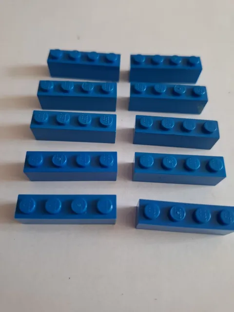 No 287.   10x Lego Basic 1x4 3010 Blue