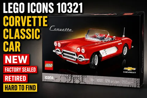 LEGO Icons 10321 Corvette Classic Car NEW Factory Sealed Retired Hard to Find