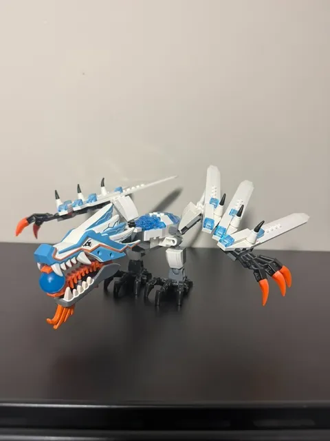LEGO NINJAGO 2260 Ice Dragon Attack Dragon Only Incomplete No Minifigures