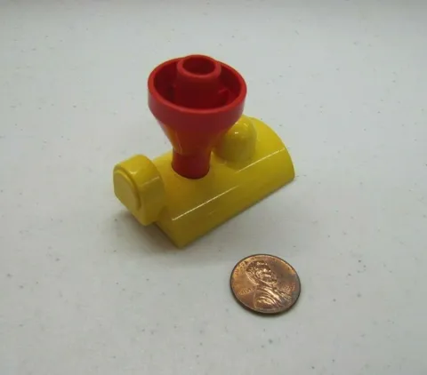 Lego Duplo TRAIN RED YELLOW SMOKE STACK Specialty Block Part Engine 