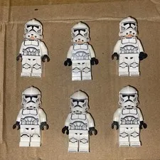 LEGO Star Wars Phase 2 Clone Trooper Minifigure Plain White Grunt sw1319 Lot 6