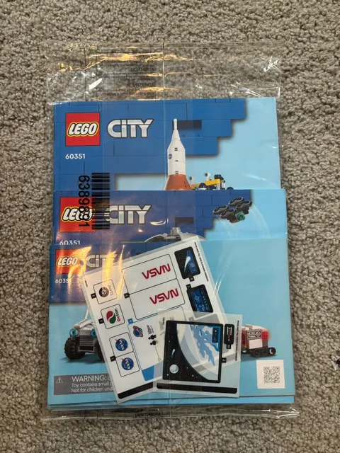 SEALED LEGO City Rocket Launch Center 60351 - Booklet + Stickers