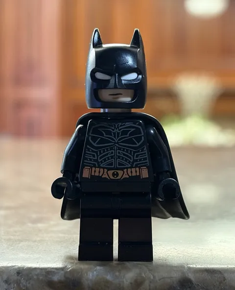 LEGO Batman Minifigure Black Suit w/ Cape, Plastic Figure Character