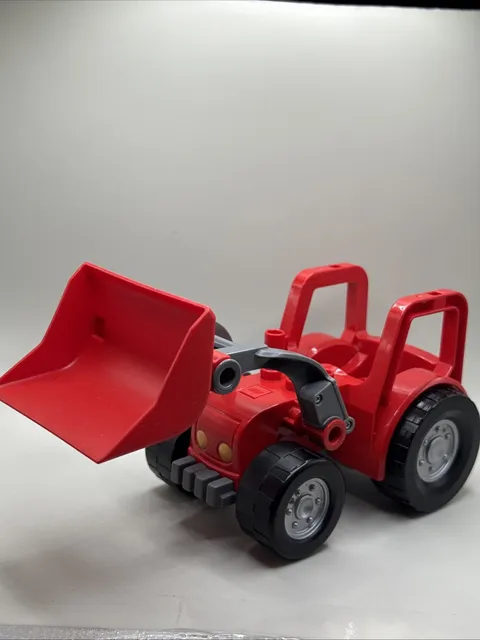 Lego Duplo Big Tractor W/ Bucket Farm Construction Vehicle 2003 Red