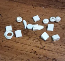 LEGO White Plastic Building Toy Piece Parts Bulk Lot of 12 Pieces (12pc)