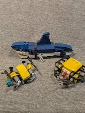 Lego City Deep Sea Scuba Scooter, Explorer Sub, Shark Incomplete Parts Pieces