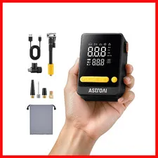 Astroai L10 Mini Bike Pump150Psi Air Pump For Car Tires Tire Pressure Gaugetire