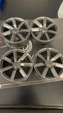 LEGO Technic Gray Wheel Rim 7 Spokes Right 4pc Lot MPN/ID 7444
