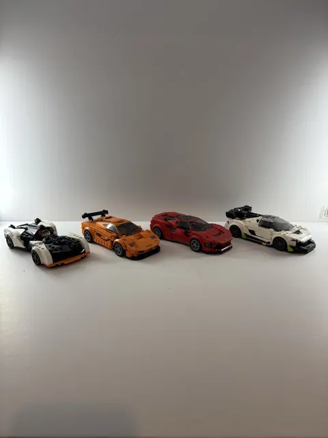 LEGO Speed Champions Car Lot x4 Built Ferrari McLaren Supercars Display Models