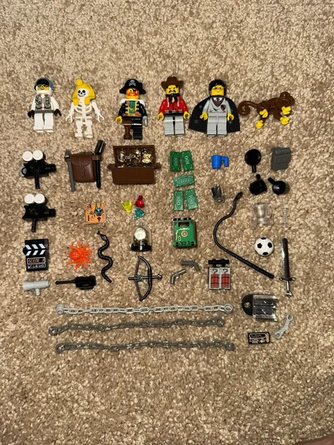 LEGO Minifugure Lot VINTAGE 1990-2000s Harry Potter Skeleton Gold Money Cowboy