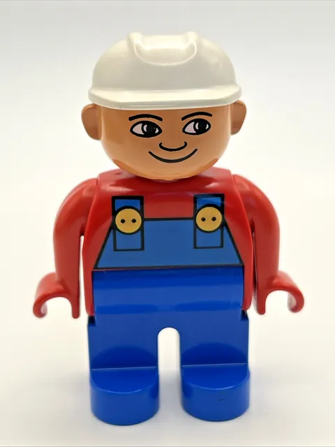 Vintage LEGO DUPLO Construction Worker Man Figure Minifigure