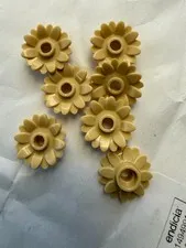 LEGO- NEW- #6901-TAN-FLOWER ROUND/16 PETALS/SUNFLOWER-2 PIECES