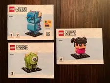 Lego 40861 Brickheadz Monsters Inc Instruction Manuals Only Sully, Mike, Boo